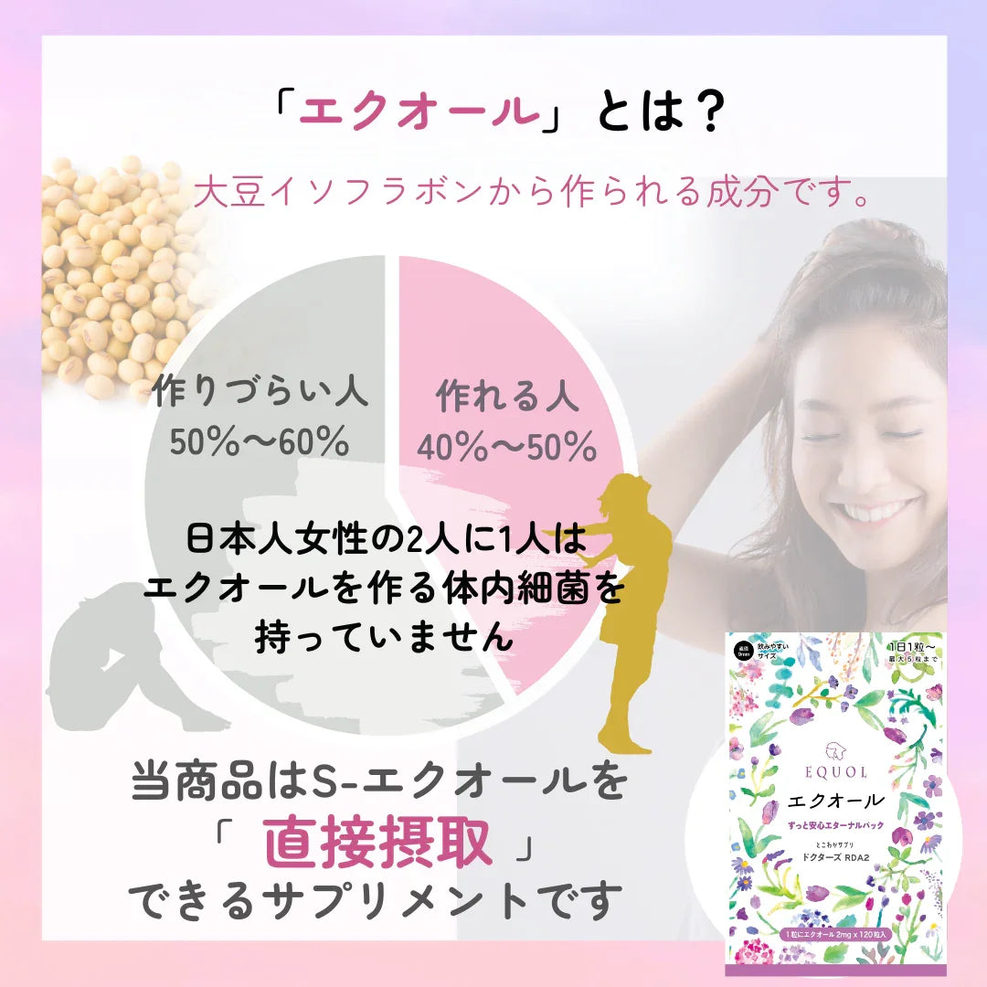 エクオール 2mg /1粒 120粒入 120日分(大容量パック)産婦人科医監修
