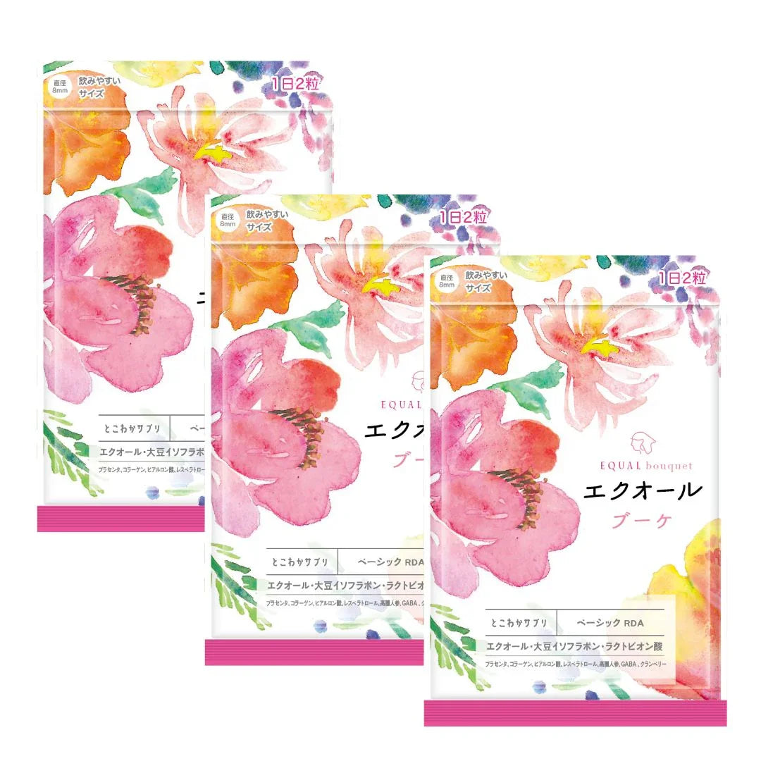 エクオール イソフラボン ラクトビオン酸 60粒入 30日分 更に7つの副原料も配合