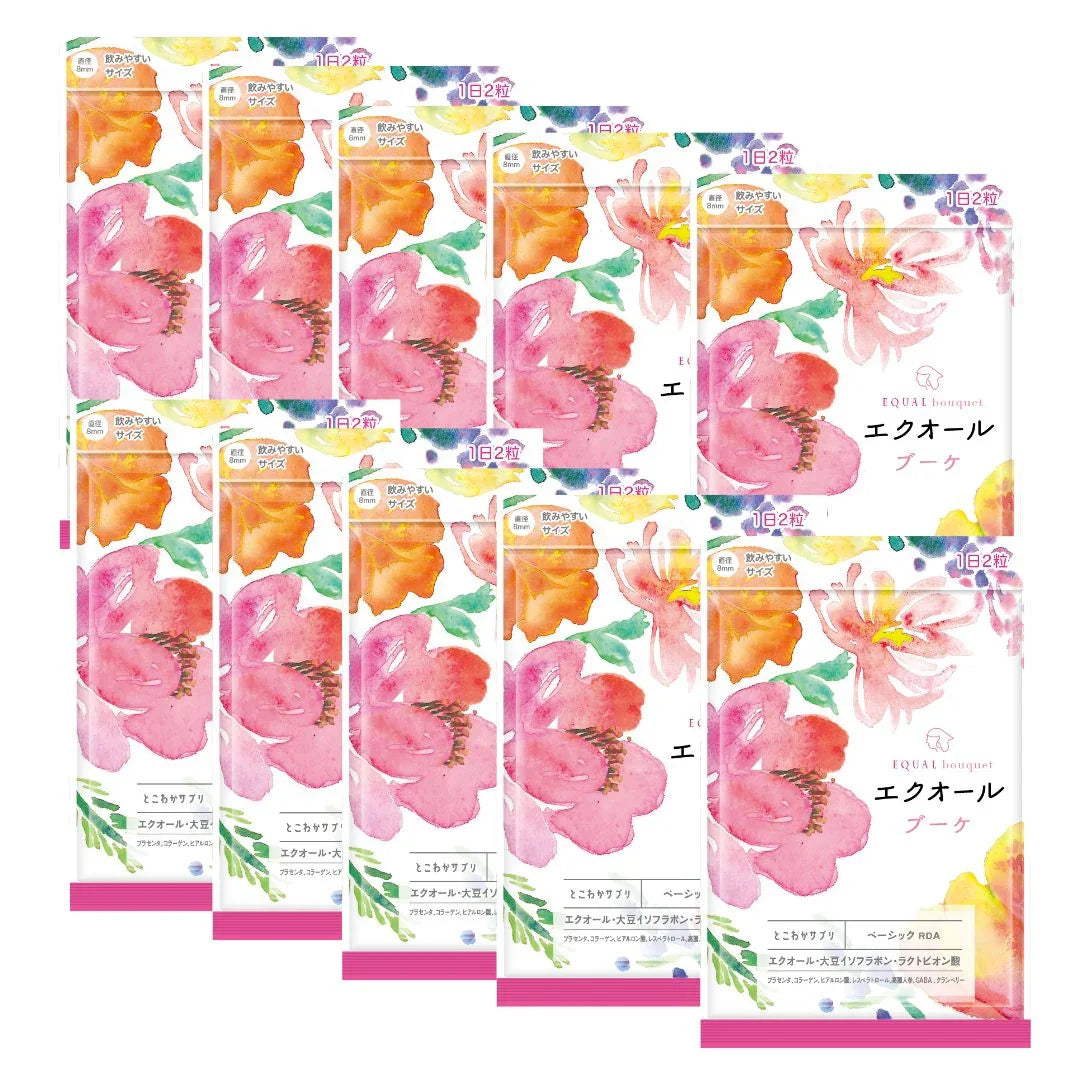 エクオール イソフラボン ラクトビオン酸 60粒入 30日分 更に7つの副原料も配合