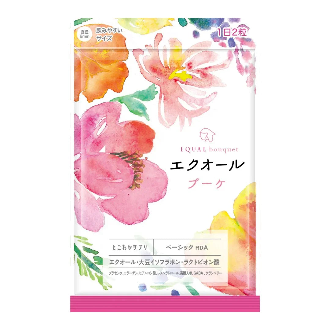 エクオール イソフラボン ラクトビオン酸 60粒入 30日分 更に7つの副原料も配合